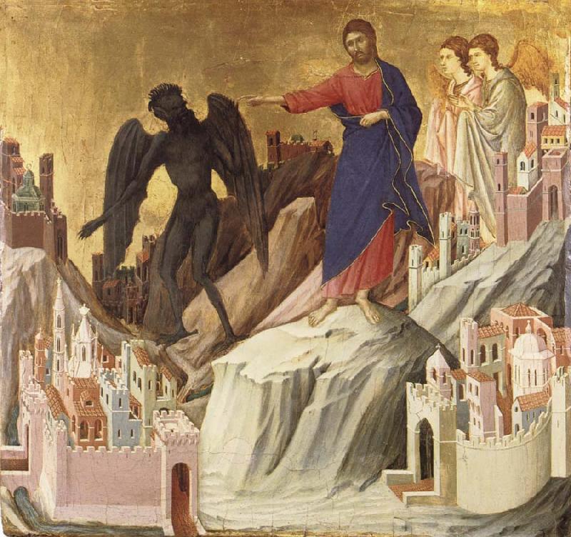 Duccio di Buoninsegna The Temptation of Christ on the Mountain china oil painting image
